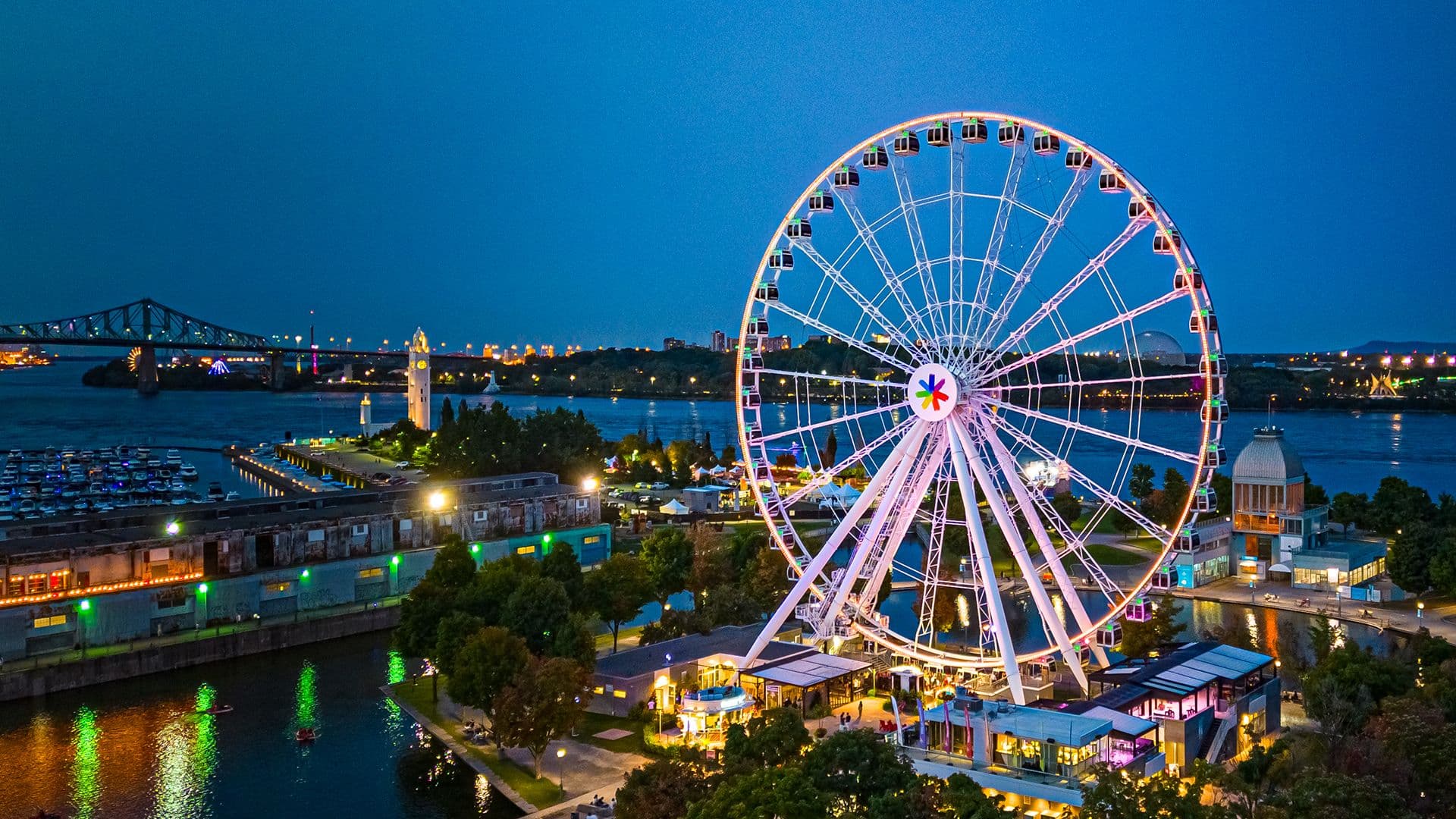 La Grand Roue de Montreal by night